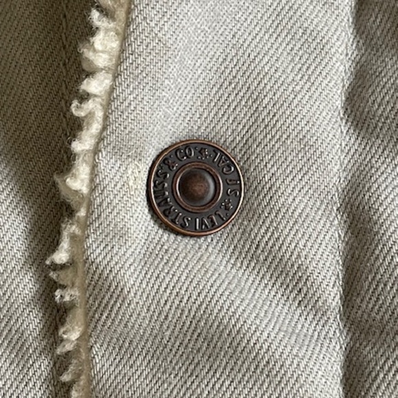 Grey Levis Sherpa Jacket--Light Grey--Size XS--New w/o Tags - Picture 14 of 16
